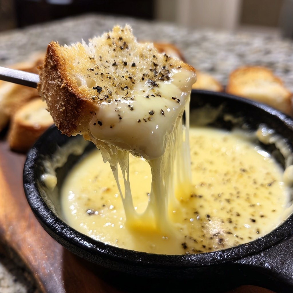 Fondue with Fontina and Black Pepper