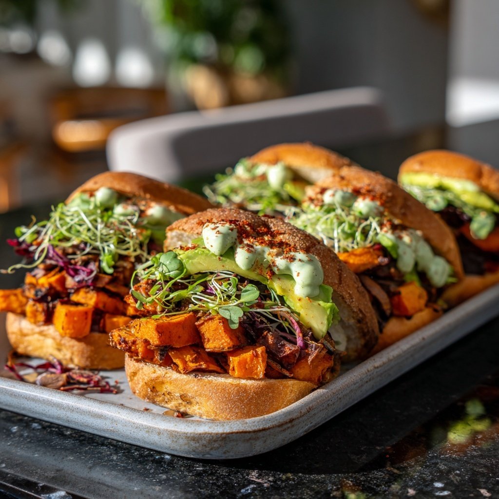 Sliders with Roasted Sweet Potato