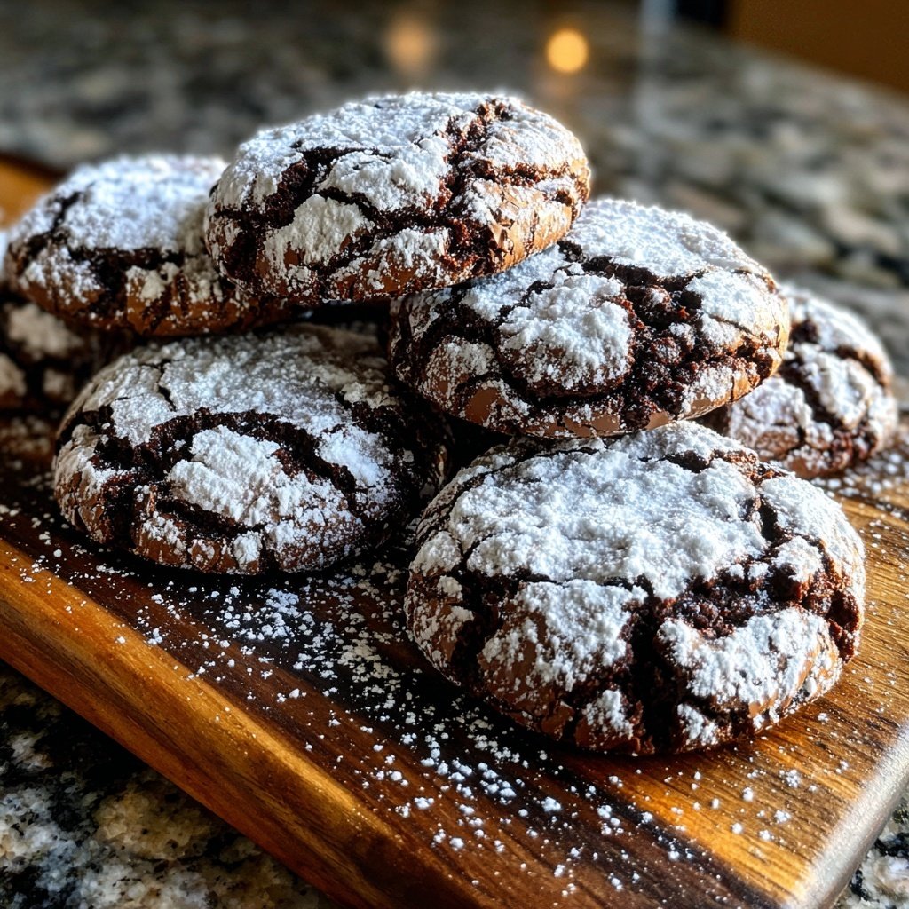 Brownie Mix Chocolate Crinkle Cookies