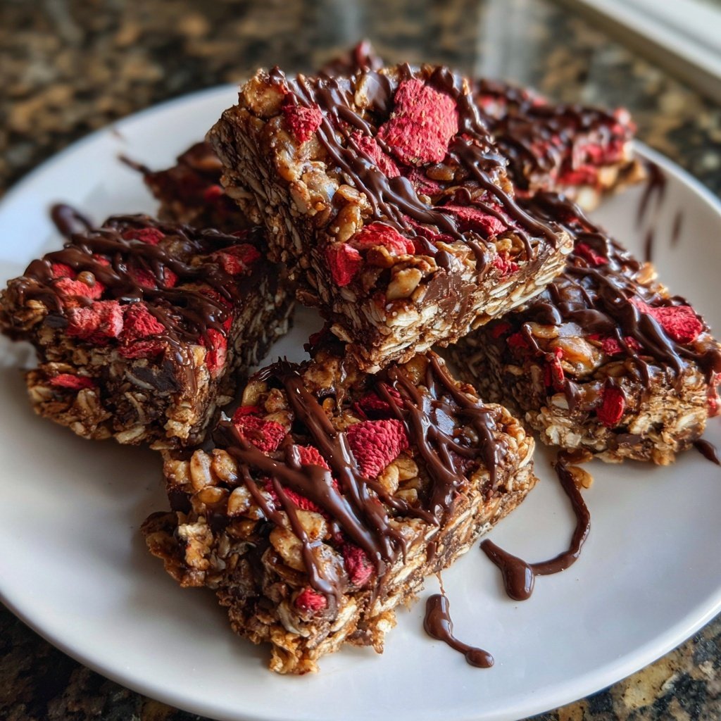 Valentines Snacks Chocolate Granola Bark