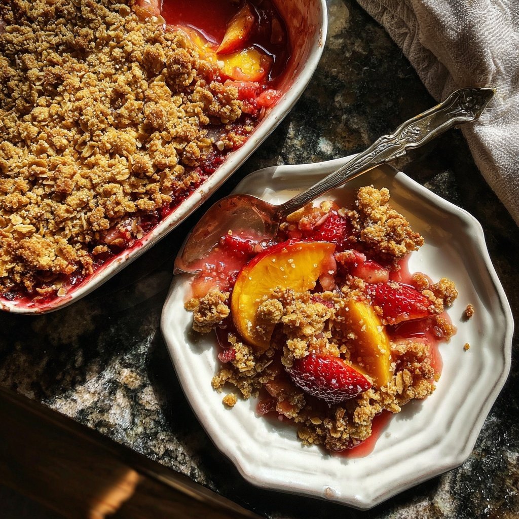 Strawberry Peach Crisp