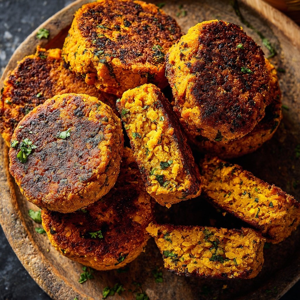 Baked Sweet Potato Chickpea Cakes