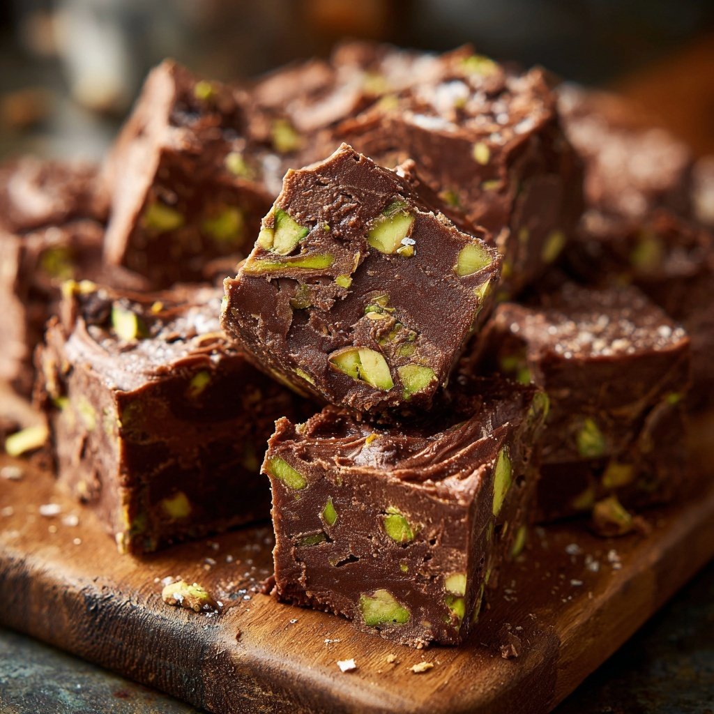 Chocolate Pistachio Fudge