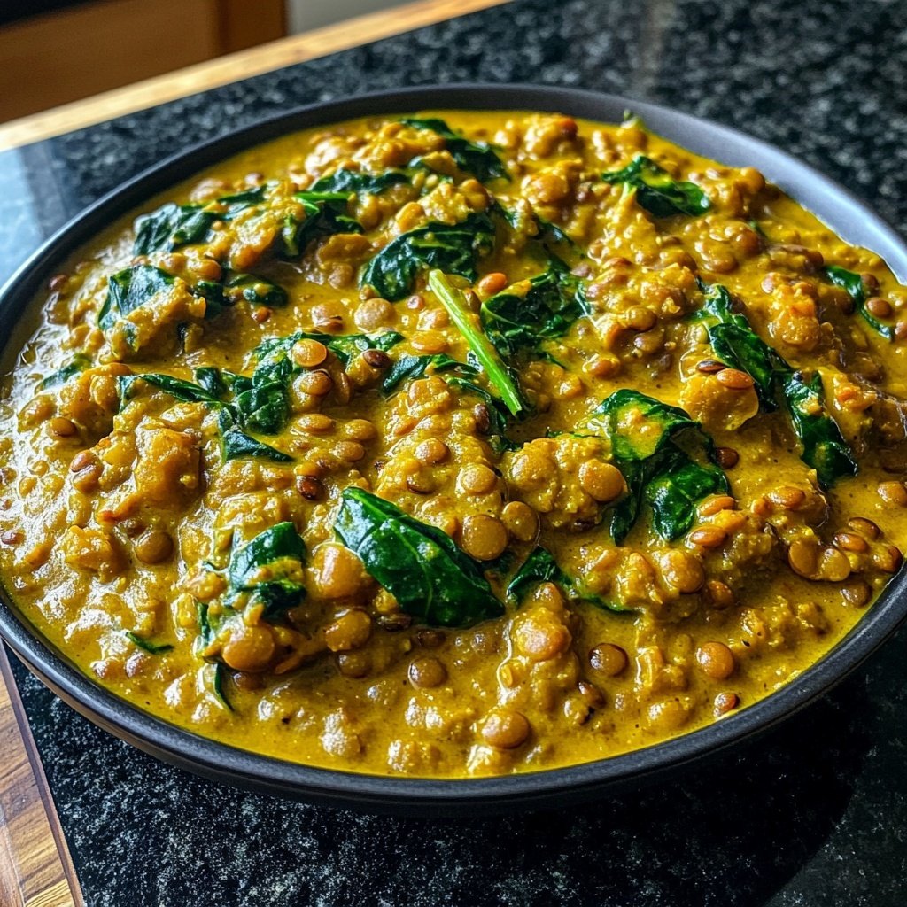 Healthy Lentil and Spinach Curry