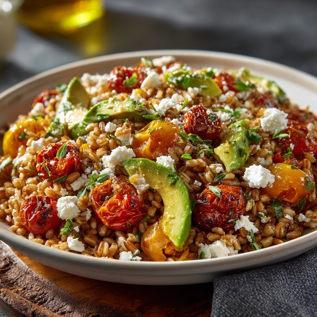 Healthy Lunch Farro Salad