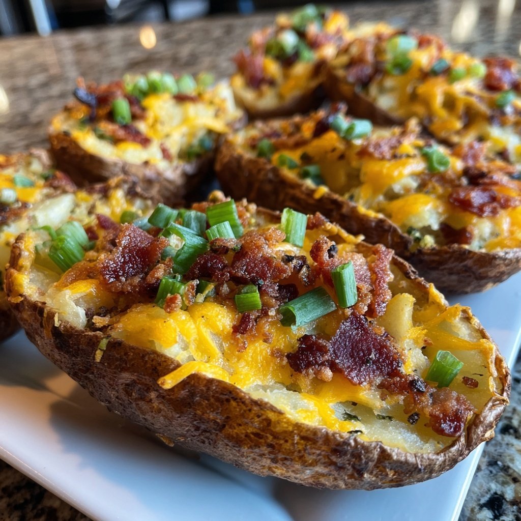 Super Bowl Party Food Stuffed Potato Skins