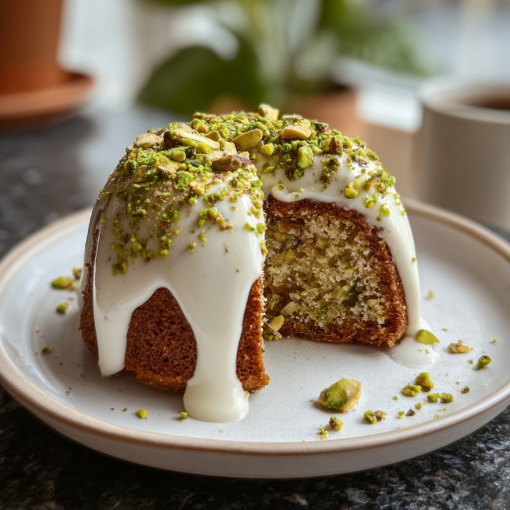 Mini Heart Cake with Pistachio
