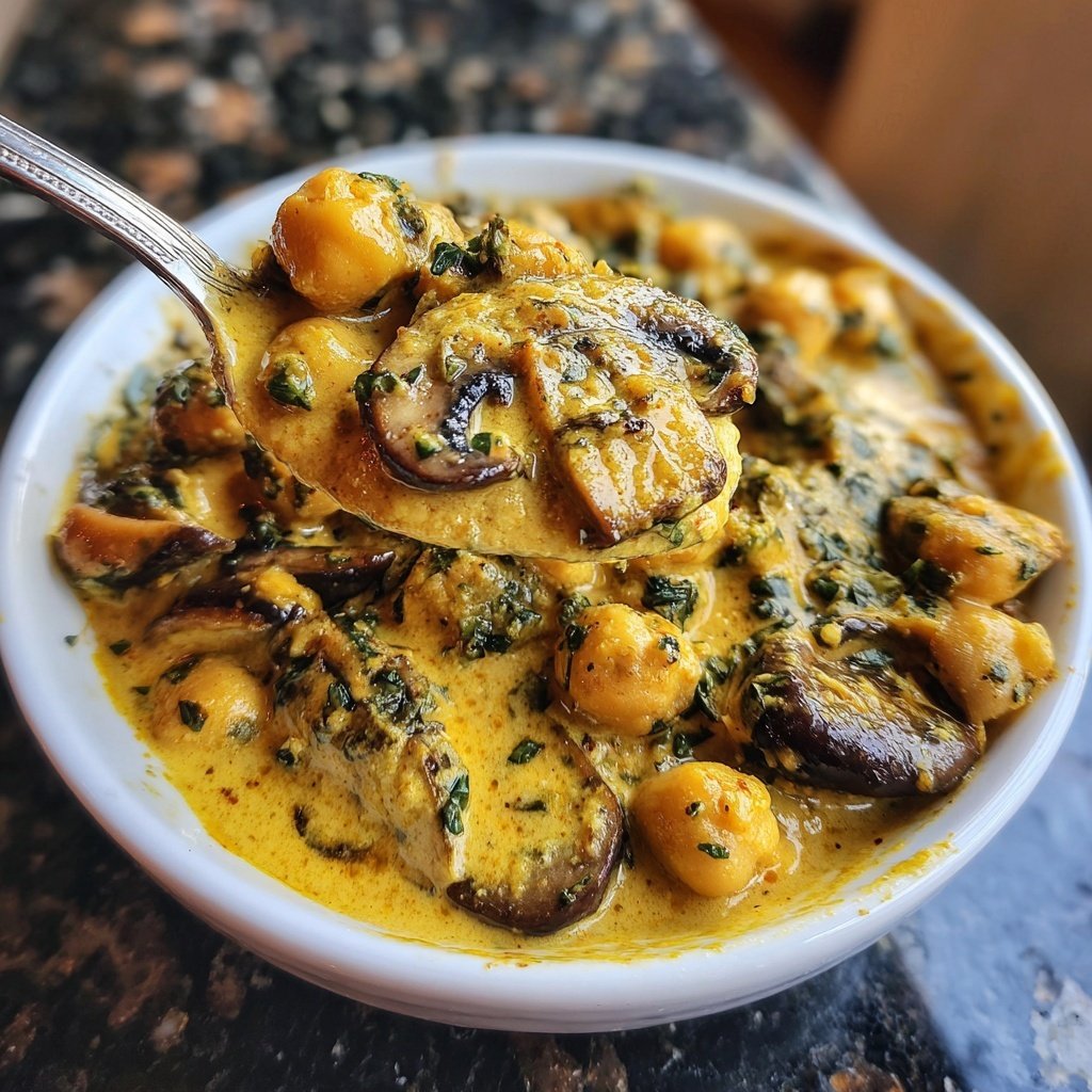 Creamy Mushroom Chickpea Curry
