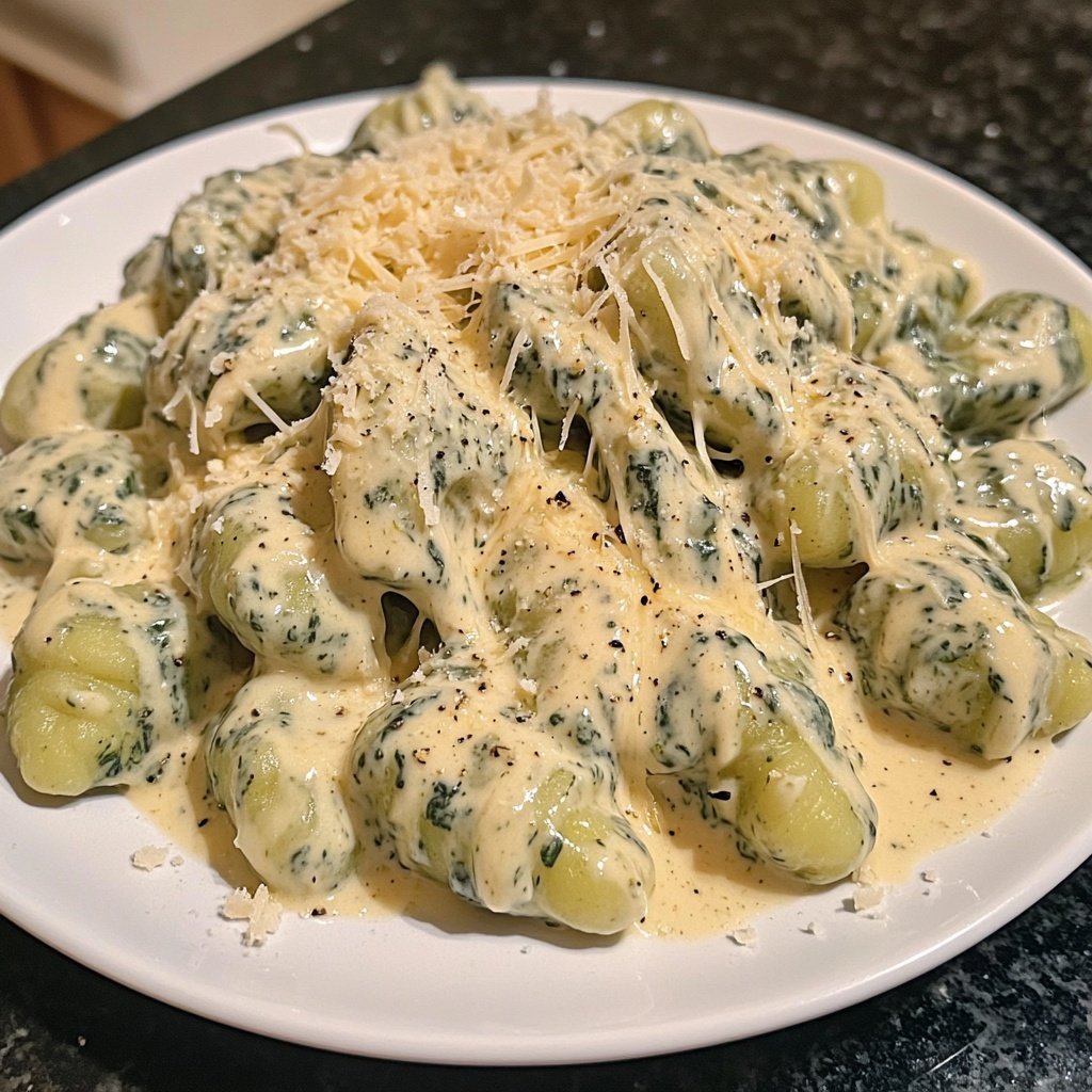 Valentine Dinner Creamy Spinach Gnocchi