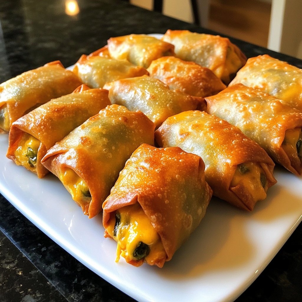 Tasty Finger Food Mini Jalapeno Popper Egg Rolls