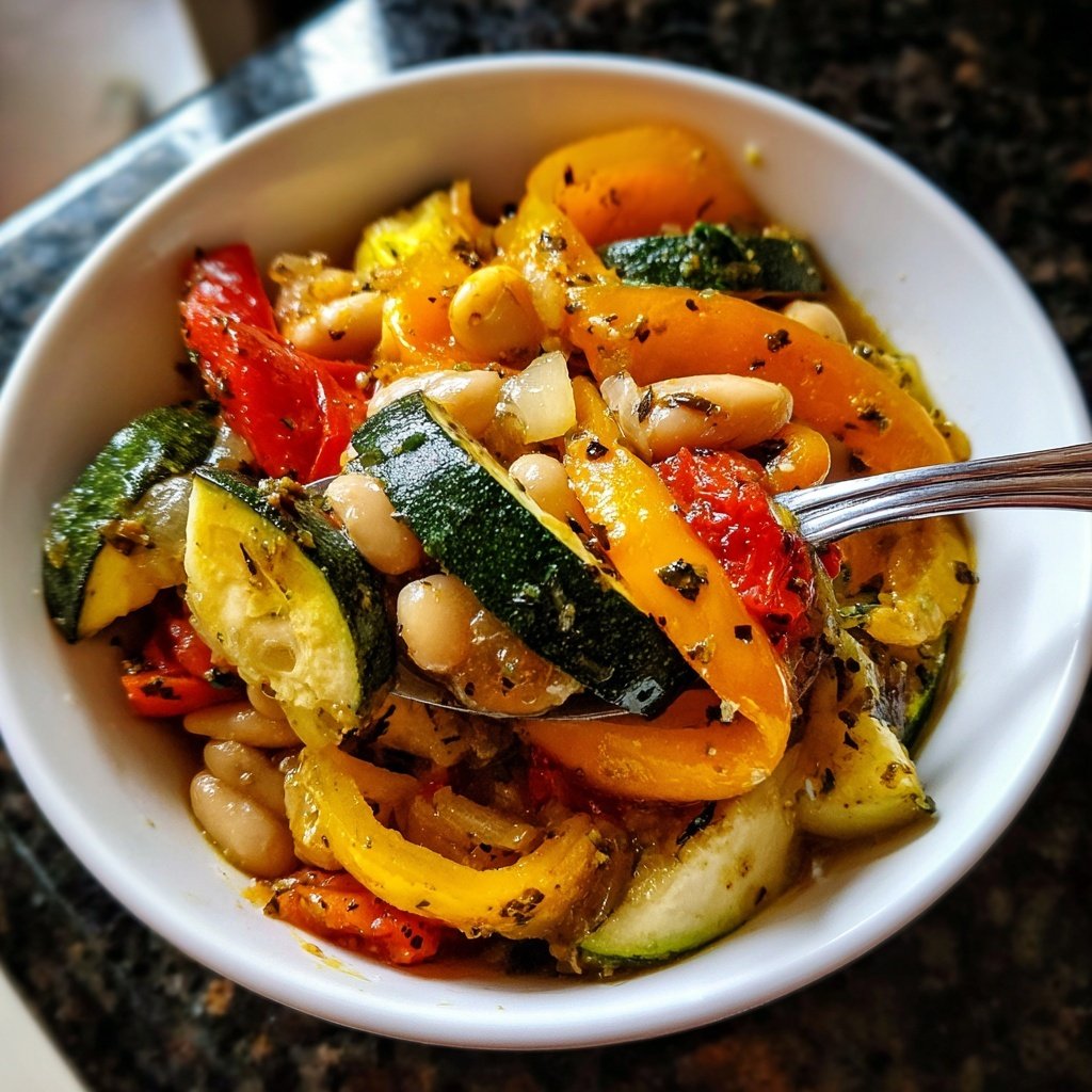 Roasted Veggie White Bean Bowl