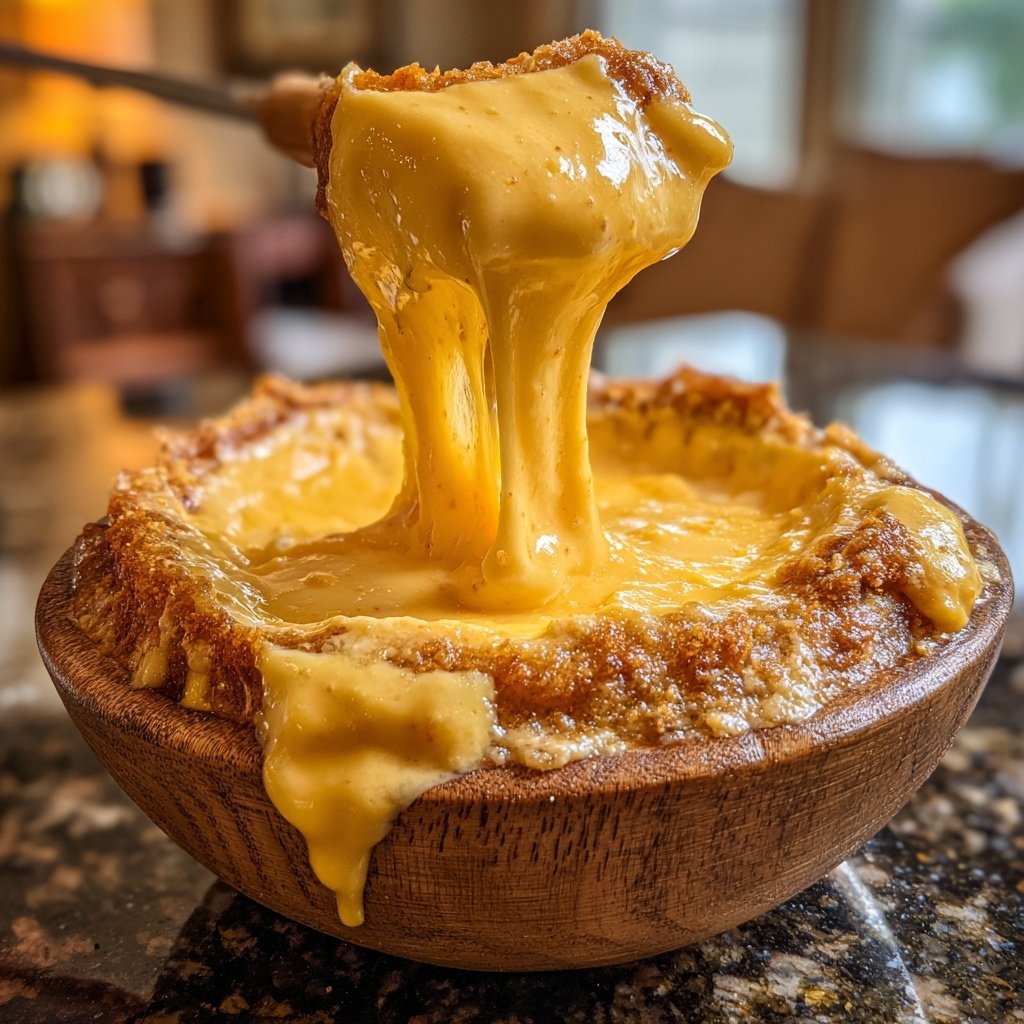 Fondue with Cheddar and Mustard