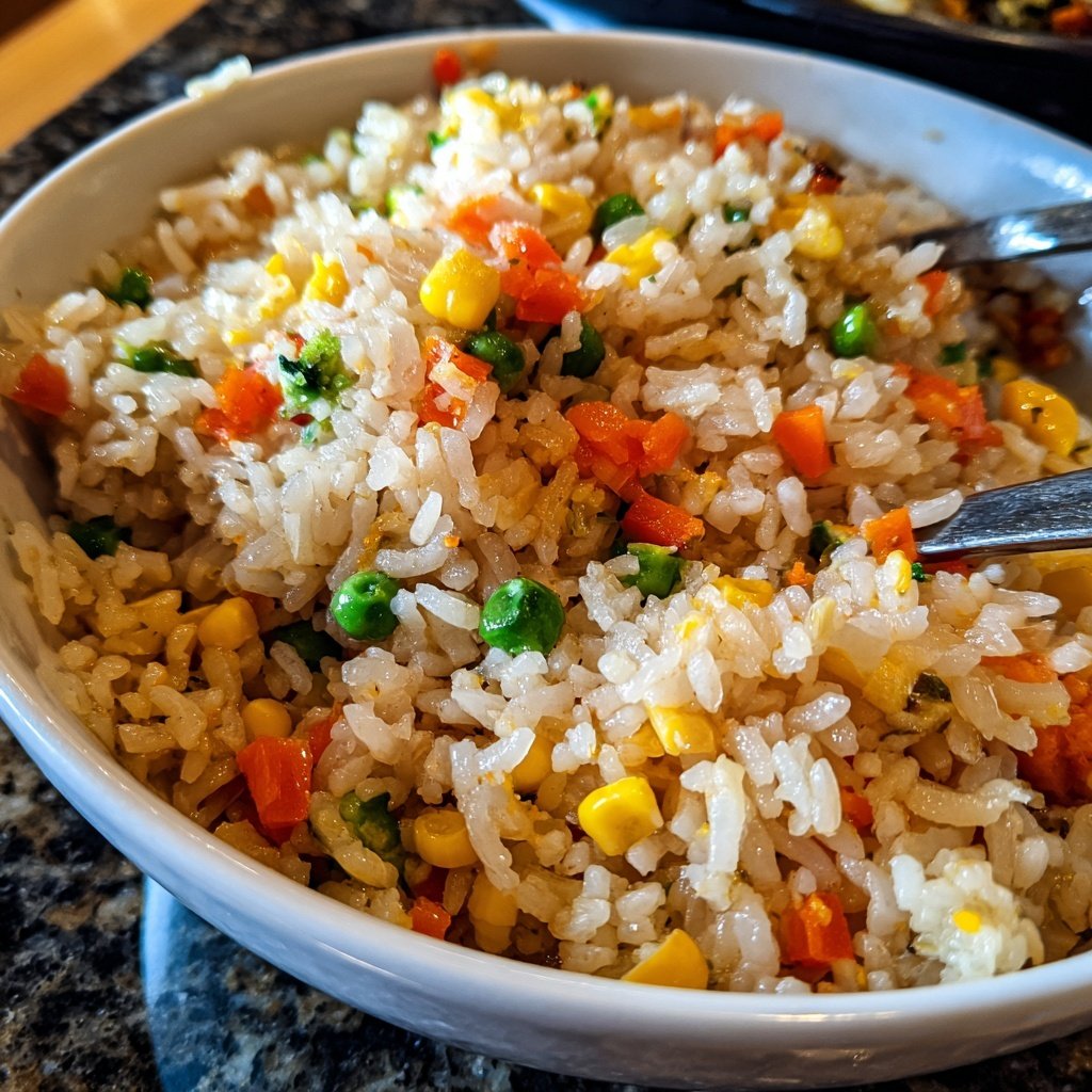 Simple Veggie Fried Rice Lunch