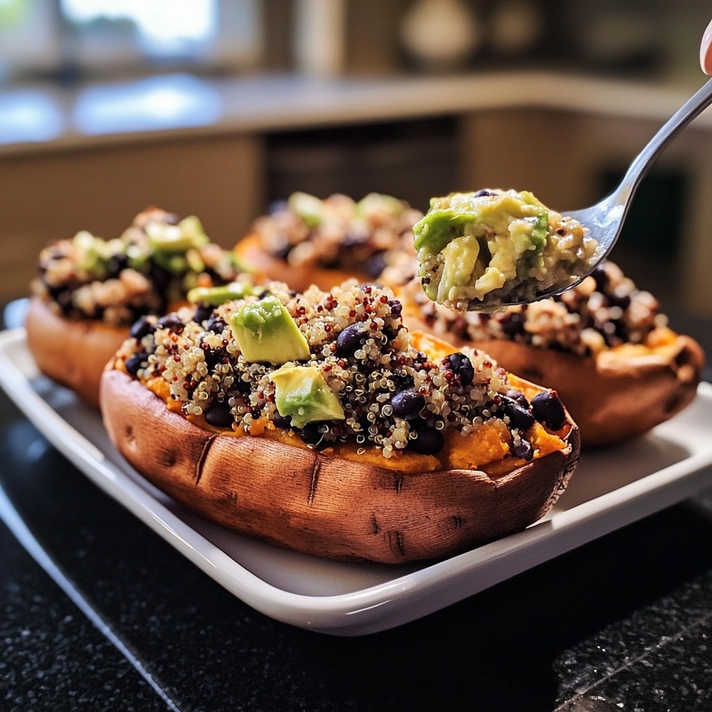Healthy Stuffed Sweet Potatoes