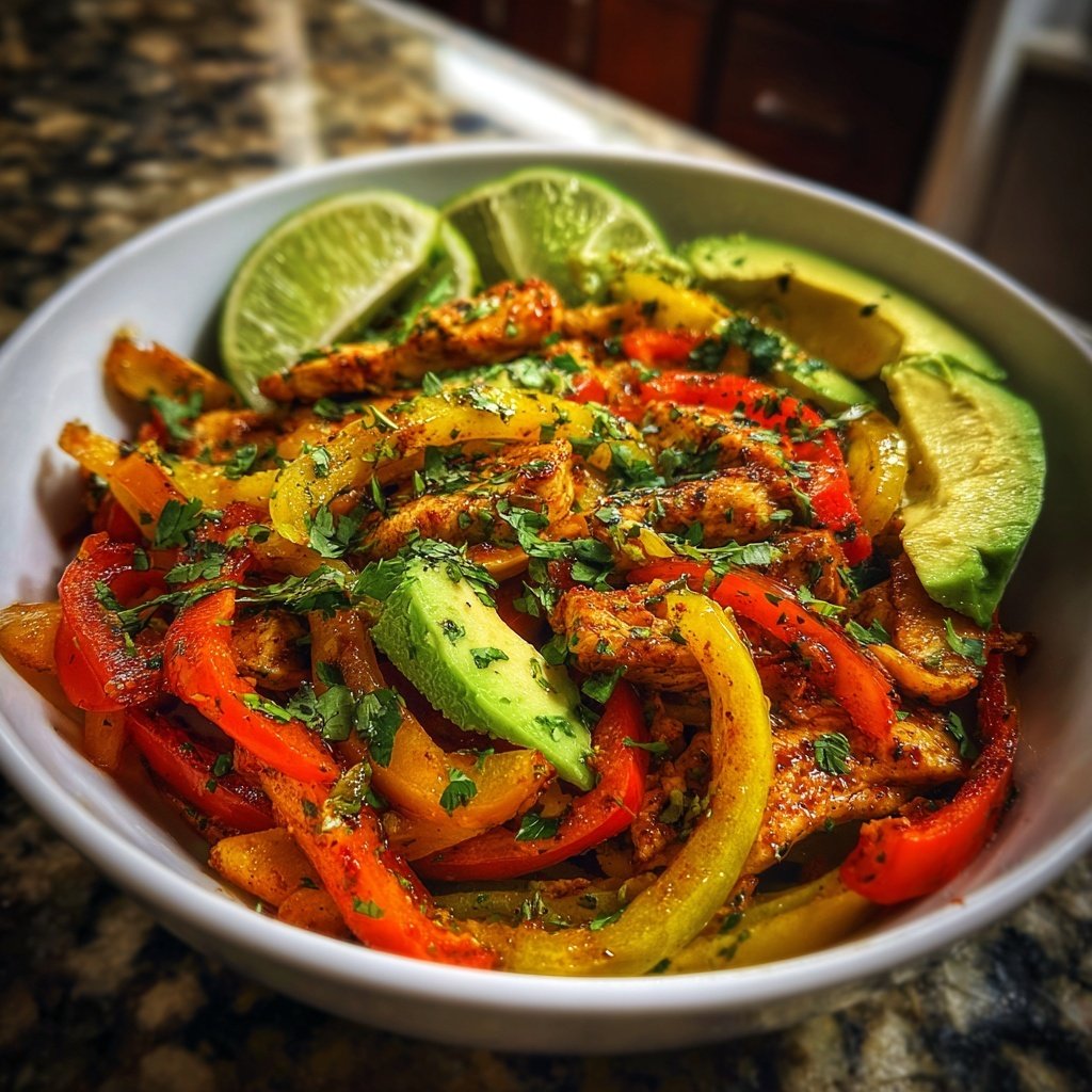 Healthy Chicken Fajita Bowl