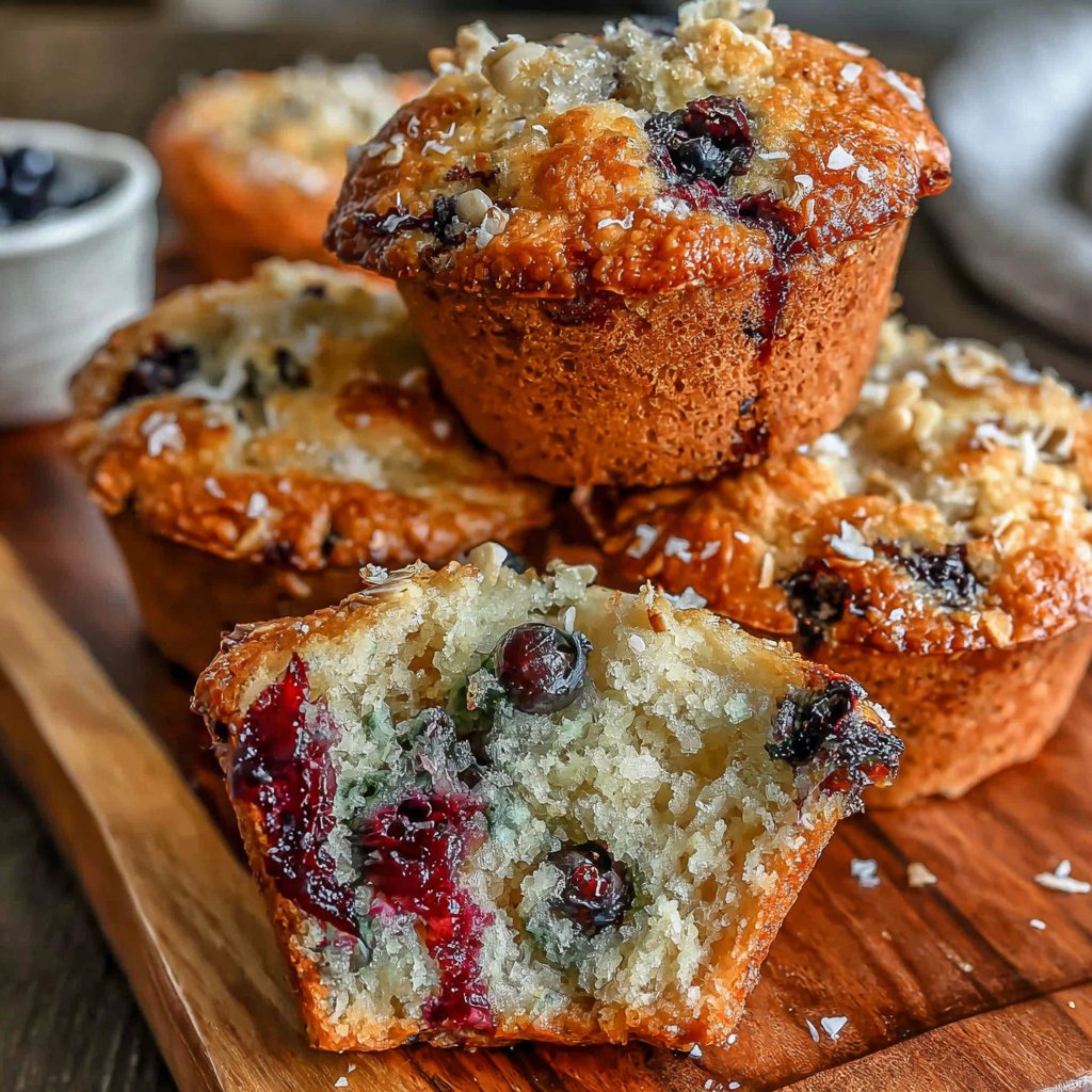 Healthy Blueberry Oat Muffins
